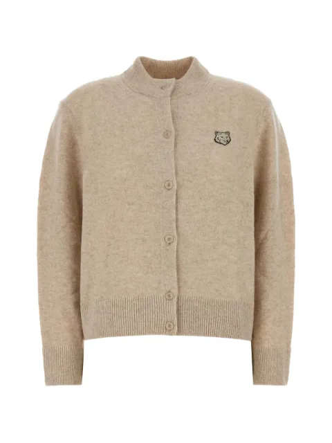 Maison Kitsuné Fox Head wool cardigan Neutrals MRWKC01KT1006