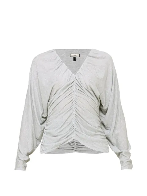 NISSA draped TENCEL™ and wool top Grey TOP16858