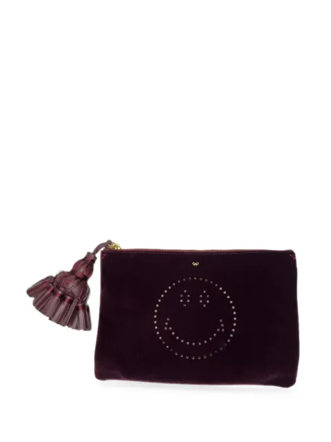 Anya Hindmarch Georgiana perforated clutch bag Purple RFCPUGBBA757393W