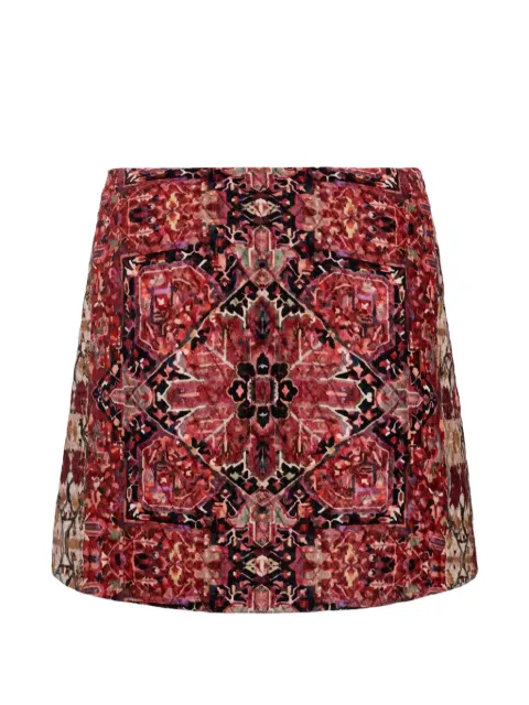 Cara Cara Chrissy tapestry-print A-line mini skirt Red 218QVTAPR