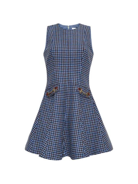 Cara Cara Burns plaid mini dress Blue 1609EPBL