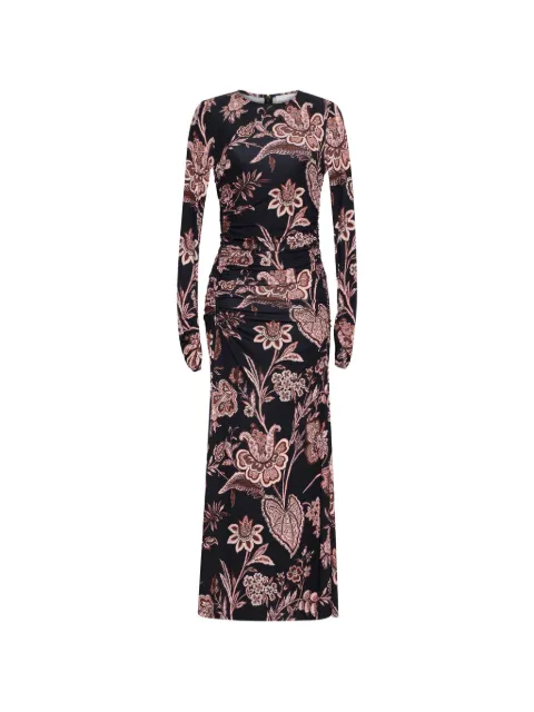 Cara Cara Piermond floral-print ruched maxi dress Black 1611LBBL