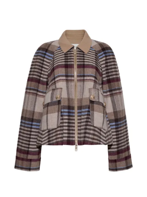 Cara Cara Andrew plaid-check jacket Neutrals 3152PPT