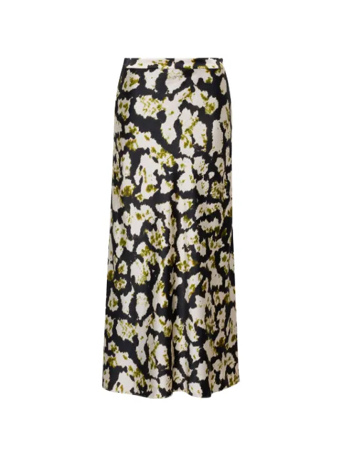Cara Cara Kaia hammered-silk midi skirt Neutrals 297SPBL