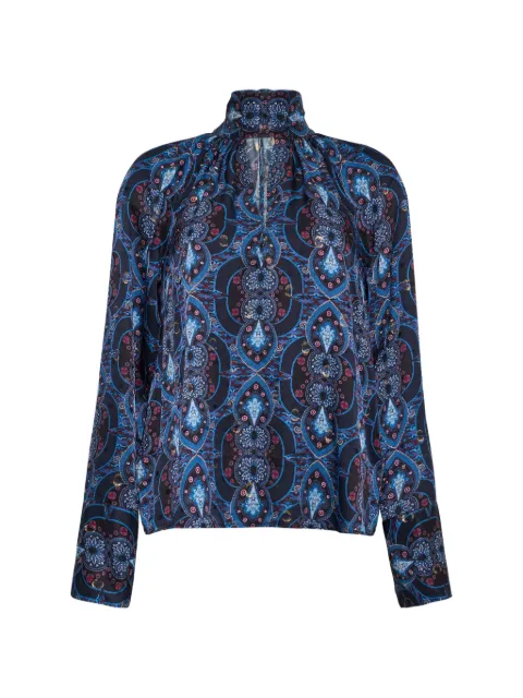 Cara Cara Sundance pussy-bow printed blouse Blue 3161MCTROV