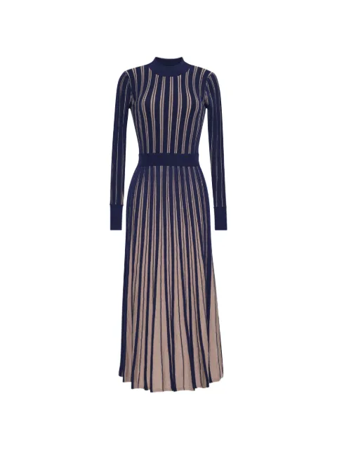 Cara Cara Mariella striped wool midi dress Blue 9700NVBS