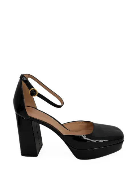 Gianvito Rossi Ankle strap platform pumps Black RFCPUGBSH787050W