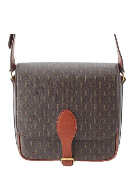 Saint Laurent Pre-Owned 2013-2026 Medium Coated Canvas Le Monogramme Buckle crossbody bag Brown CBLE0M4AMBGNVP5F