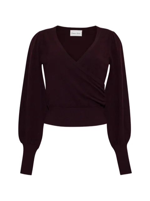 Cara Cara Ezra wrap-style sweater Purple 9451MERL