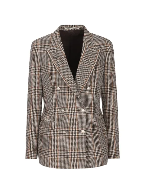 Tagliatore checked double-breasted blazer Brown JPARIGI10B120200M