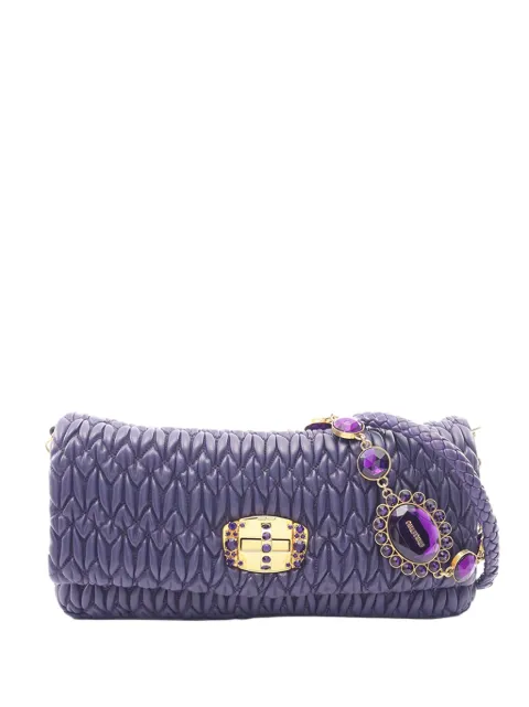 Miu Miu Pre-Owned 2010-2026 Matelasse shoulder bag Purple R9WAHBJ4CPDN8HJU