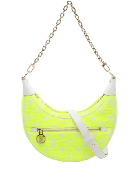Louis Vuitton Pre-Owned 2020-2026 Monogram Jacquard Velvet Loop PM satchel Yellow BEJIX1UYAFFJPMWI