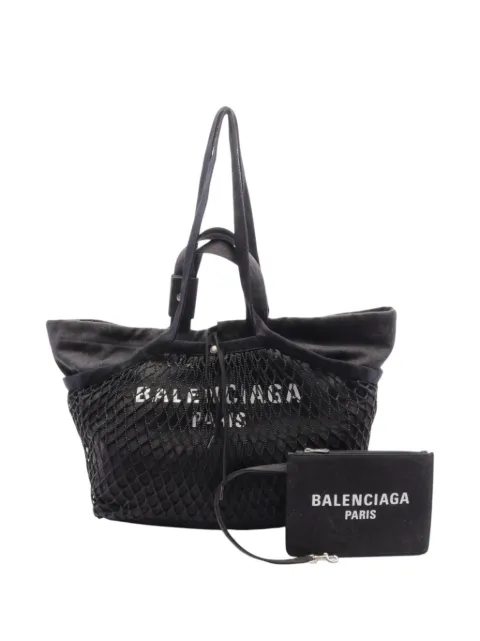 Balenciaga Pre-Owned 2020-2026 Mesh and Canvas 24/7 tote bag Black A4DTFLSFZFL6GOY1