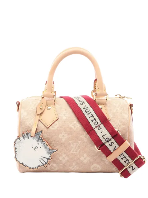 Louis Vuitton Pre-Owned 2020-2026 Grace Coddington Meowgram Speedy Bandouliere 20 satchel Neutrals TV53IJNU42V3KYCL