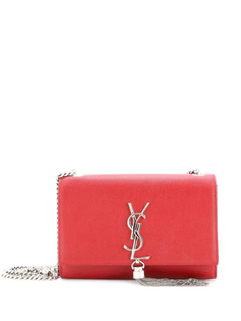 Saint Laurent Pre-Owned Classic Monogram Tassel Grainy Leather Small crossbody bag Red TBHP66GWHCX3OHRM