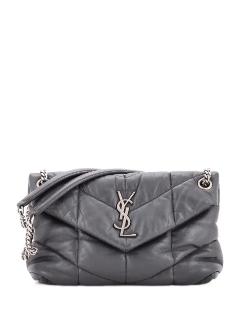 Saint Laurent Pre-Owned Loulou Puffer Quilted Leather Small shoulder bag Grey WR1AB8XRXLLYXEA1