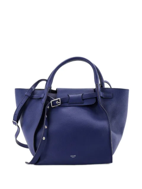 Celine Pre-Owned Big Bag Grained Calfskin Small satchel Blue WMTX00OWE33BYTE1