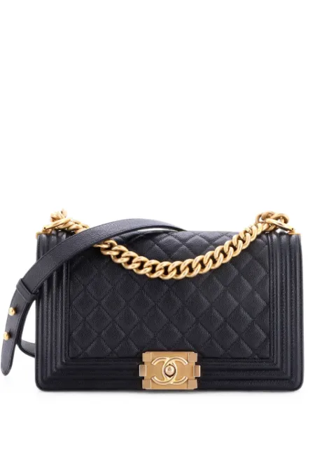 CHANEL Pre-Owned Boy Flap Bag Quilted Caviar Old Medium crossbody bag Black SPTRXMV9RVJAZZ9A