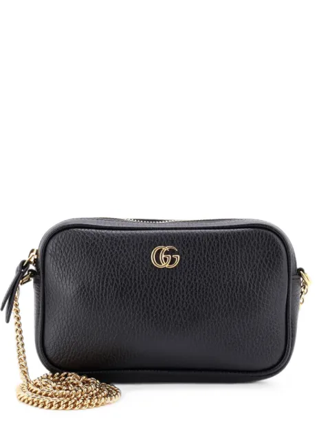 Gucci Pre-Owned GG Marmont Crossbody Bag Leather Mini shoulder bag Black MJIHQ584RGIEVLIV