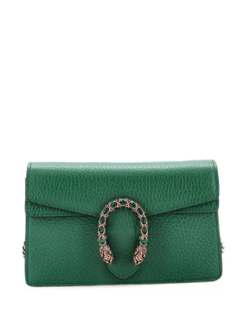 Gucci Pre-Owned Dionysus Bag Leather Super Mini clutch bag Green WC620BKV9L06HVR2