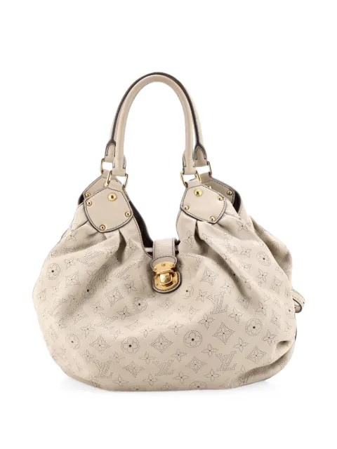 Louis Vuitton Pre-Owned XL Mahina Leather hobo bag Neutrals ME5CYM3N6GUUL0GM