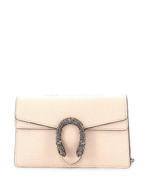 Gucci Pre-Owned Dionysus Bag Leather Super Mini clutch bag White W14G7BAVWZTVZOAM