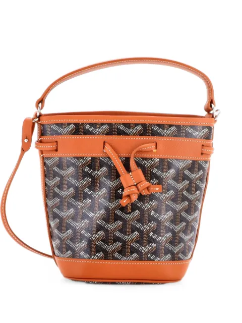 Goyard Pre-Owned Petit Flot Coated Canvas Mini bucket bag Brown SE7YWZ1MD0AX6KHA