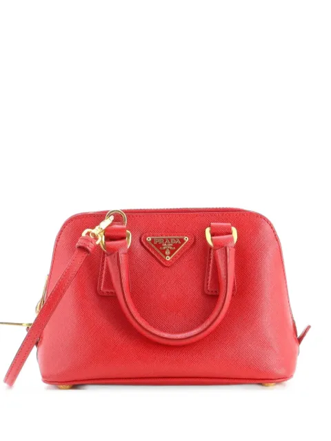 Prada Pre-Owned Promenade Bag Saffiano Leather Mini crossbody bag Red M8G7GFUXZEKZ504I