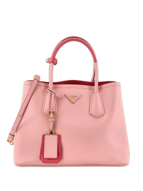 Prada Pre-Owned Cuir Double Saffiano Leather Small tote bag Pink IYT2975ZL2OP070Q