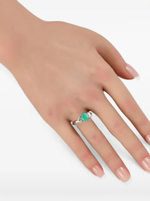 LB Exclusive opal and diamond three-stone ring Silver MF18080426