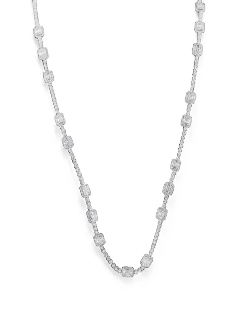 LB Exclusive diamond station necklace Silver MF10080526