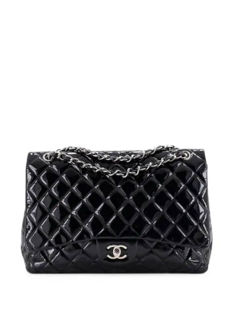 CHANEL Pre-Owned Classic Single Flap Bag Quilted Patent Maxi shoulder bag Black M61ZTDHELSNZUKP6