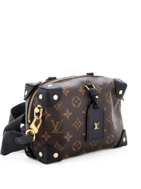 Louis Vuitton Pre-Owned Petite Malle Souple Handbag Monogram Canvas with Leather shoulder bag Black OWXR45RATZK48W5A