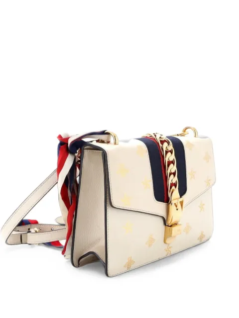 Gucci Pre-Owned Sylvie Printed Leather Small shoulder bag Neutrals OOQI3IB0N81OQE54