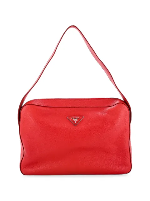 Prada Pre-Owned Top Zip Vitello Daino Medium shoulder bag Red CJ8LWBBDY6Z73R5O