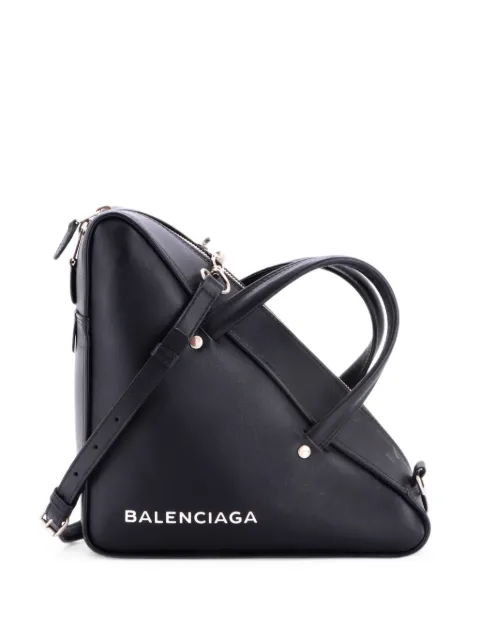 Balenciaga Pre-Owned Triangle Duffle Bag Leather Small satchel Black C8E88O7BI8JOAGS9