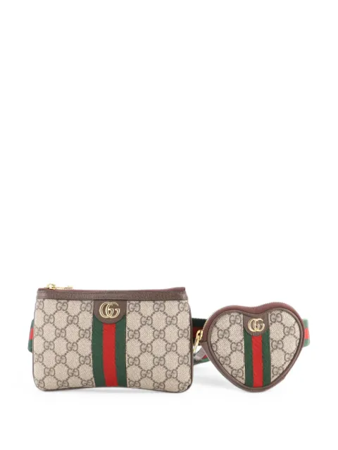 Gucci Pre-Owned Ophidia Heart Utility Double GG Coated Canvas belt bag Brown 91H68NUBSJQLEPFA