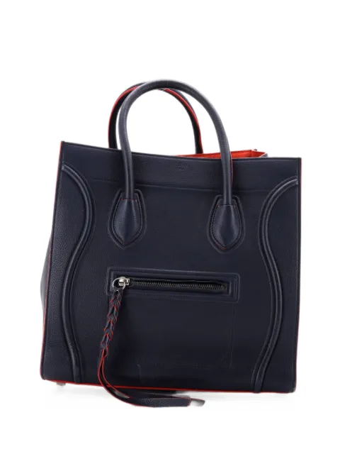 Celine Pre-Owned Luggage Bag Grainy Leather Mini tote bag Blue 90N91WAIKTYYIM6Z
