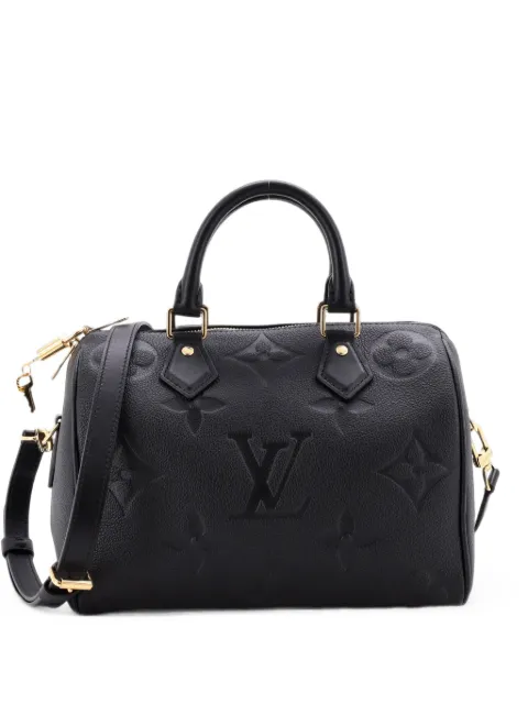 Louis Vuitton Pre-Owned Speedy Bandouliere Bag Monogram Empreinte Giant 25 satchel Black 8FJUN6X9X7UQGAOD