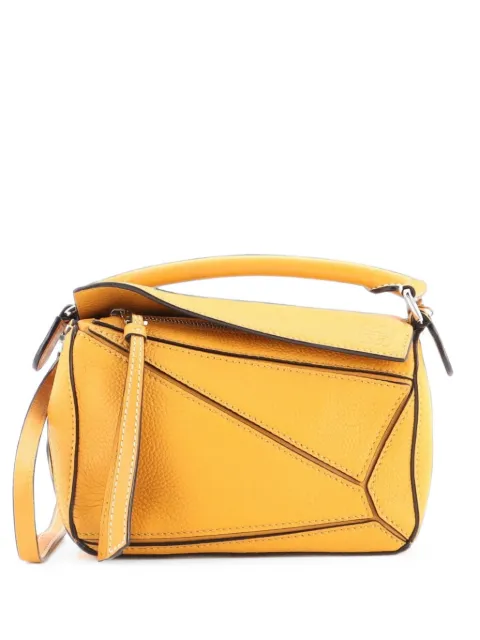 Loewe Pre-Owned Puzzle Bag Leather Mini crossbody bag Yellow G4R1EDWH58KMTYSY
