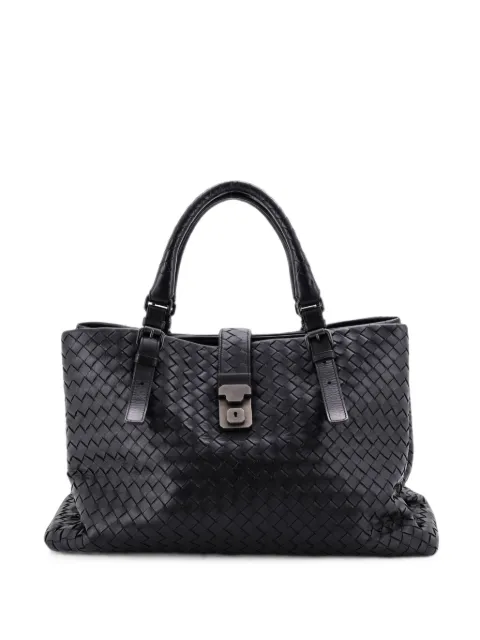 Bottega Veneta Pre-Owned Roma Bag Intrecciato Nappa Medium tote bag Black FZIDUV63E53YHP28