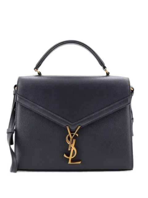 Saint Laurent Pre-Owned Cassandra Top Handle Bag Leather Medium satchel Grey HUP0UCCN7KWW9LL1