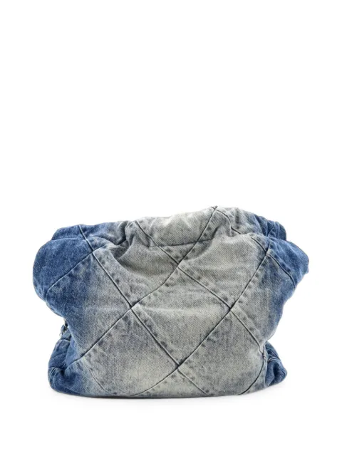 CHANEL Pre-Owned 22 Chain Quilted Denim Small hobo bag Blue LB38CMW2VDINIZ05