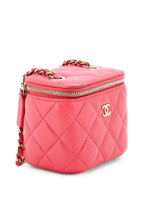 CHANEL Pre-Owned Classic Vanity Case with Chain Quilted Lambskin Mini crossbody bag Pink FPI7FXKLYPSY6UJ6