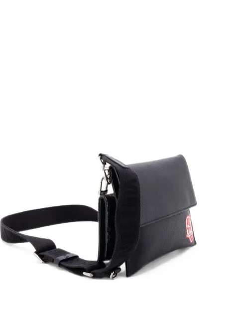 Louis Vuitton Pre-Owned Nigo Trio Messenger Pouch Monogram Denim and Taurillon Leather clutch bag Black PDS192EETWW0OJUS