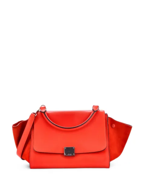 Celine Pre-Owned Tricolor Trapeze Bag Leather Small satchel Red J5YN9T4BWXWB78XA
