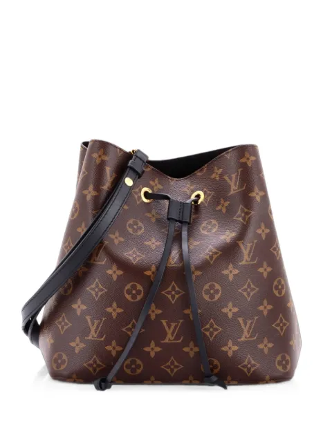 Louis Vuitton Pre-Owned NeoNoe Handbag Monogram Canvas with Leather MM bucket bag Brown M8MNR4RT3ORMKSQC