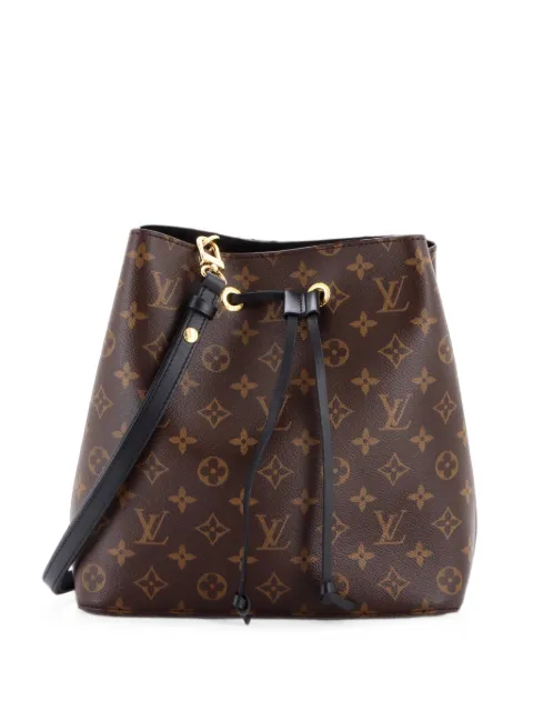 Louis Vuitton Pre-Owned NeoNoe Handbag Monogram Canvas with Leather MM bucket bag Brown S2YWYSOAQBUHORG3