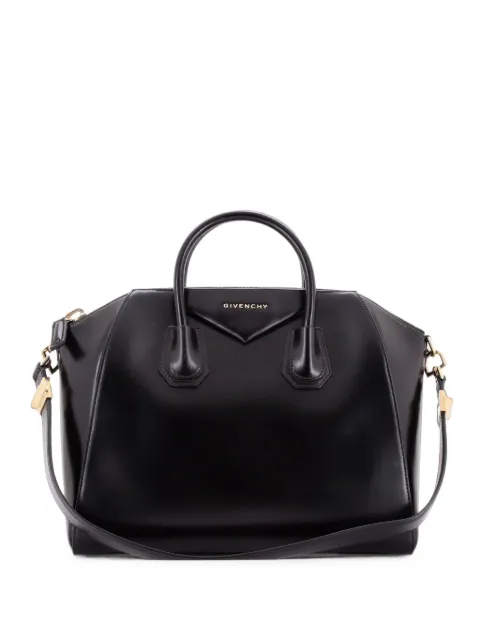 Givenchy Pre-Owned Antigona Bag Glazed Leather Medium satchel Black RQ9S1BP1T6LNVYAO
