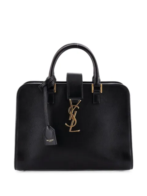 Saint Laurent Pre-Owned Monogram Cabas Leather Baby satchel Black YNHS0NXPZ3VG7H0C